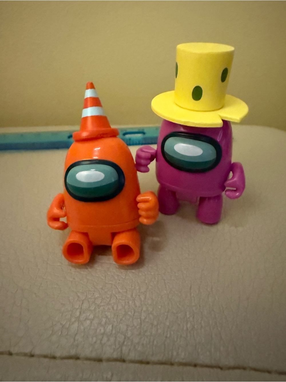Orange and Purple Mini Crew Toy Figures with Hats - Kids Toys